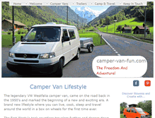 Tablet Screenshot of camper-van-fun.com